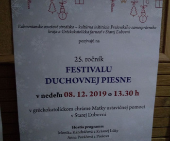 Festival duchovnej piesne - 25. ročník