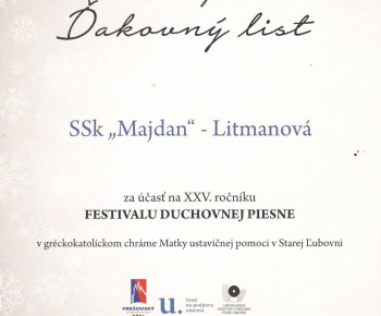 Festival duchovnej piesne - 25. ročník