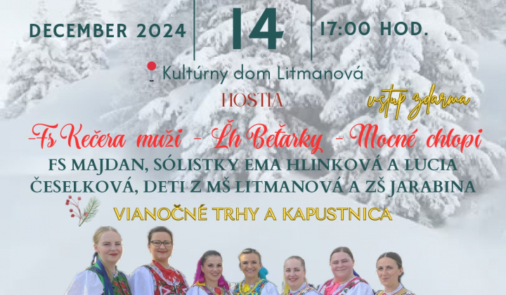 Poznaj svoje tradície - 14.12.2024 - Kultúrny dom Litmanová